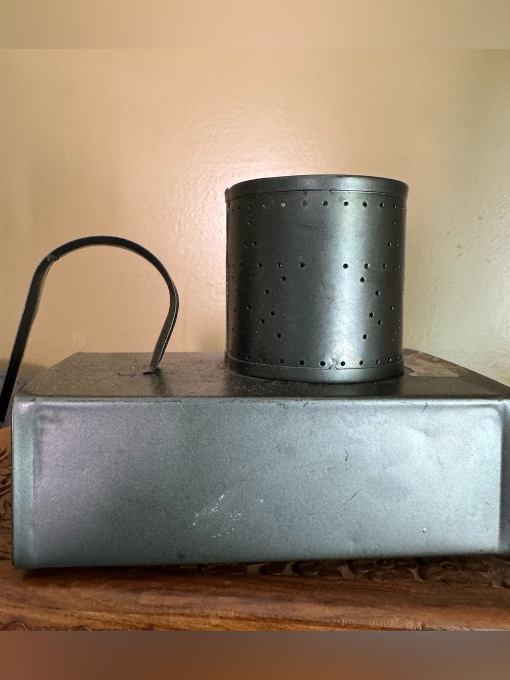 Vintage Metal Candle Holder Mini Drawer Storage